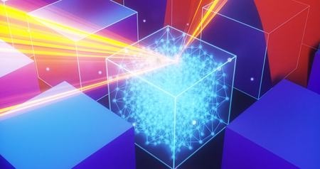 Caltech researchers created a chip that uses a patterned beam of light to modify the optical properties of a meta-material. A second beam can then pass through the material and get deflected according to the first beam's projected pattern