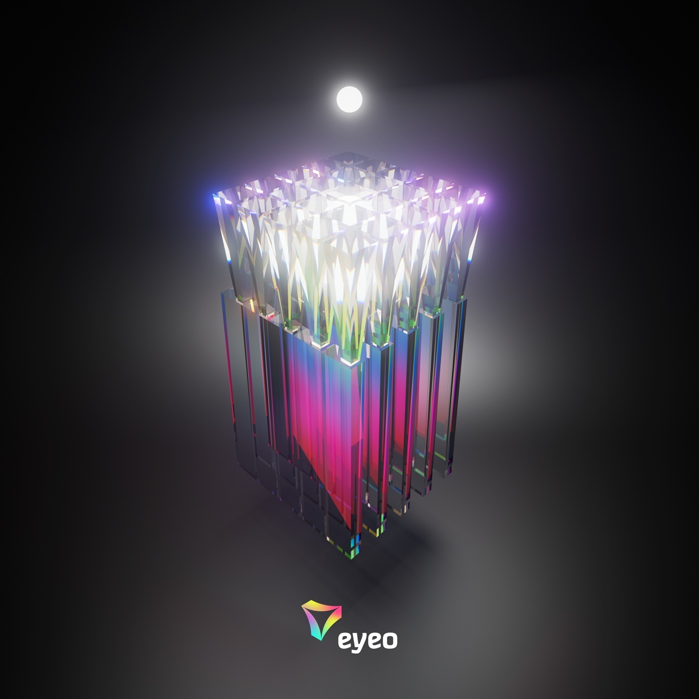 3D rendering of eyeo’s waveguide structure
