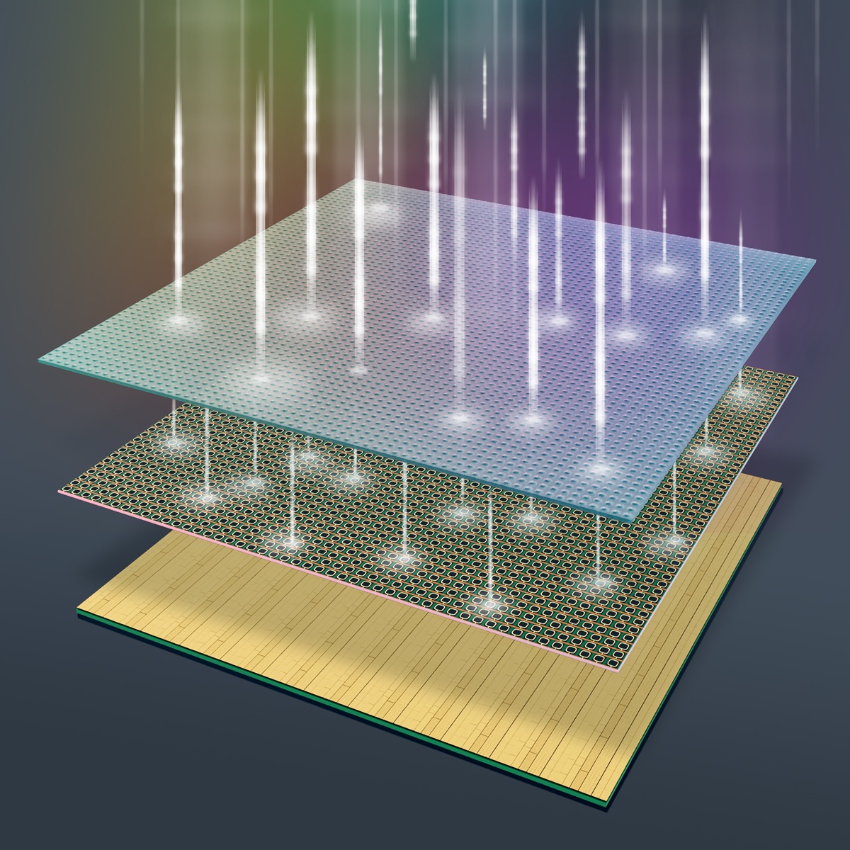 Singular Photonics SPAD sensor layers with photons
