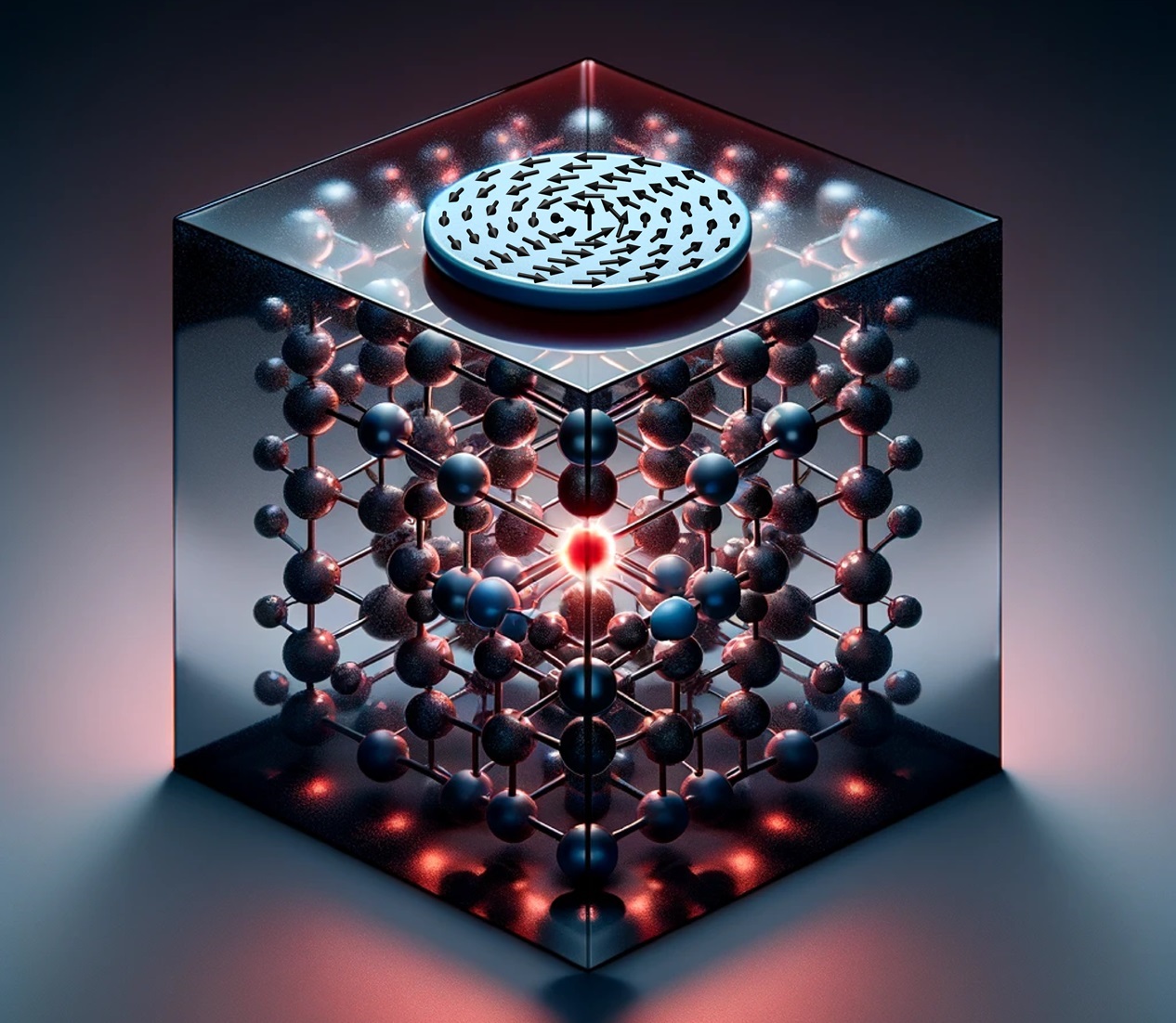 Researchers at HZDR managed to generate wave-like excitations in a magnetic disk – so-called magnons – to specifically manipulate a atomic-sized qubits in silicon carbide. This could open new possibilities for the transduction of information within quantum networks.