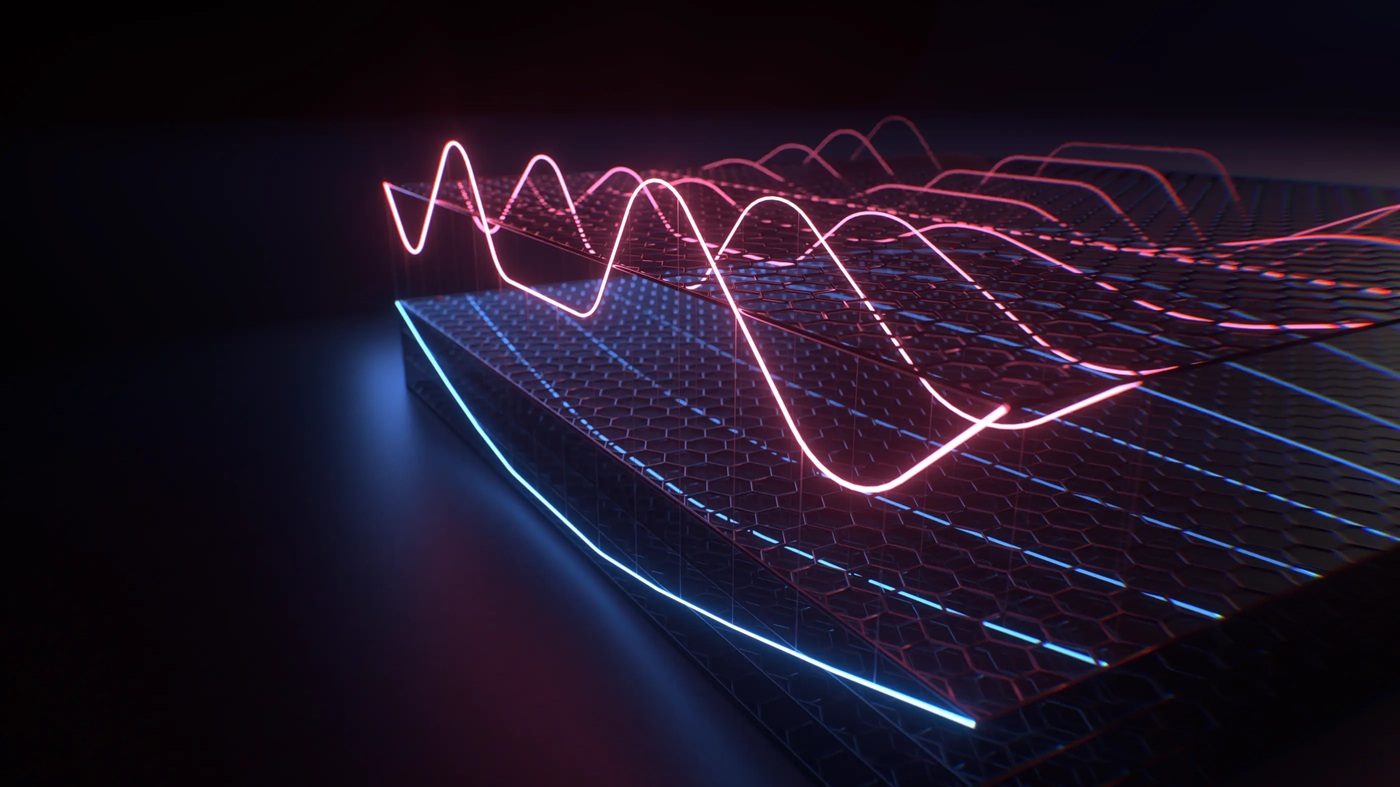 Standing waves of terahertz light are confined in conductive layers of a van der Waals heterostructure. Self-cavity modes in graphene and a graphite gate hybridize in the ultrastrong coupling regime.